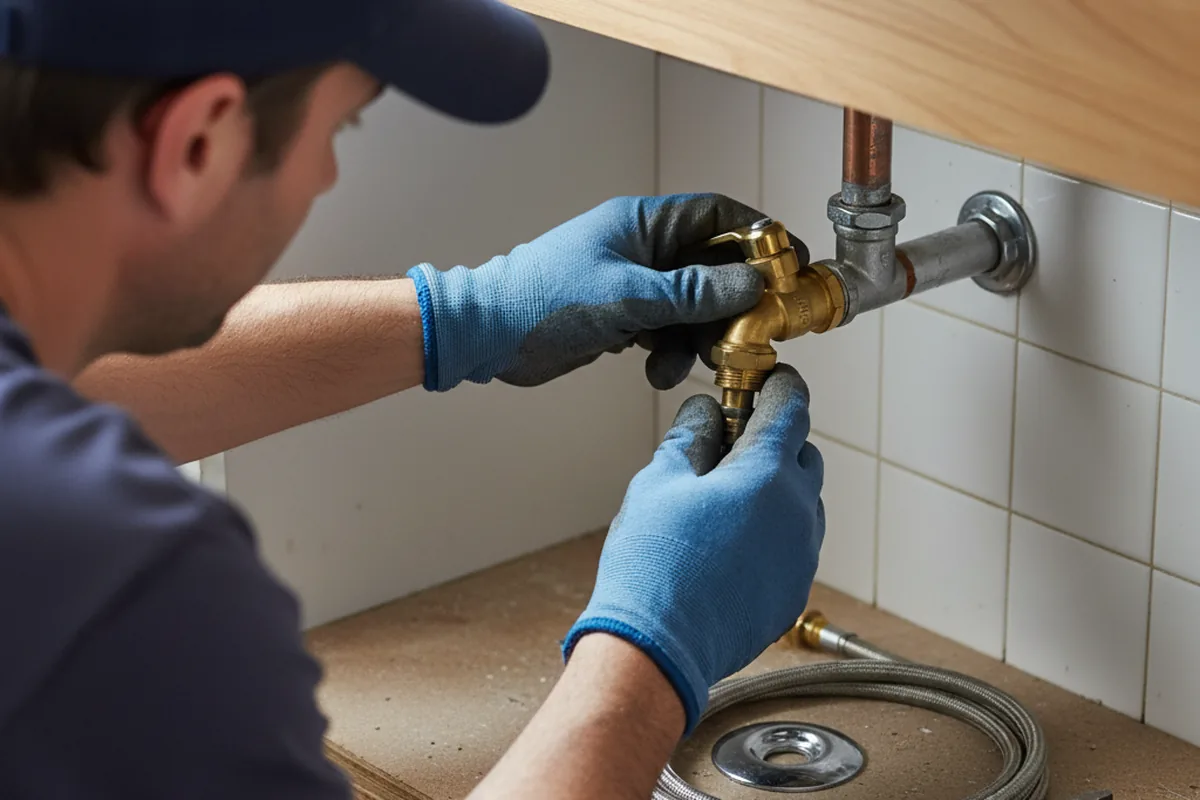 Shutoff valve and fitting work during Emergency Plumbing in Ledgewood